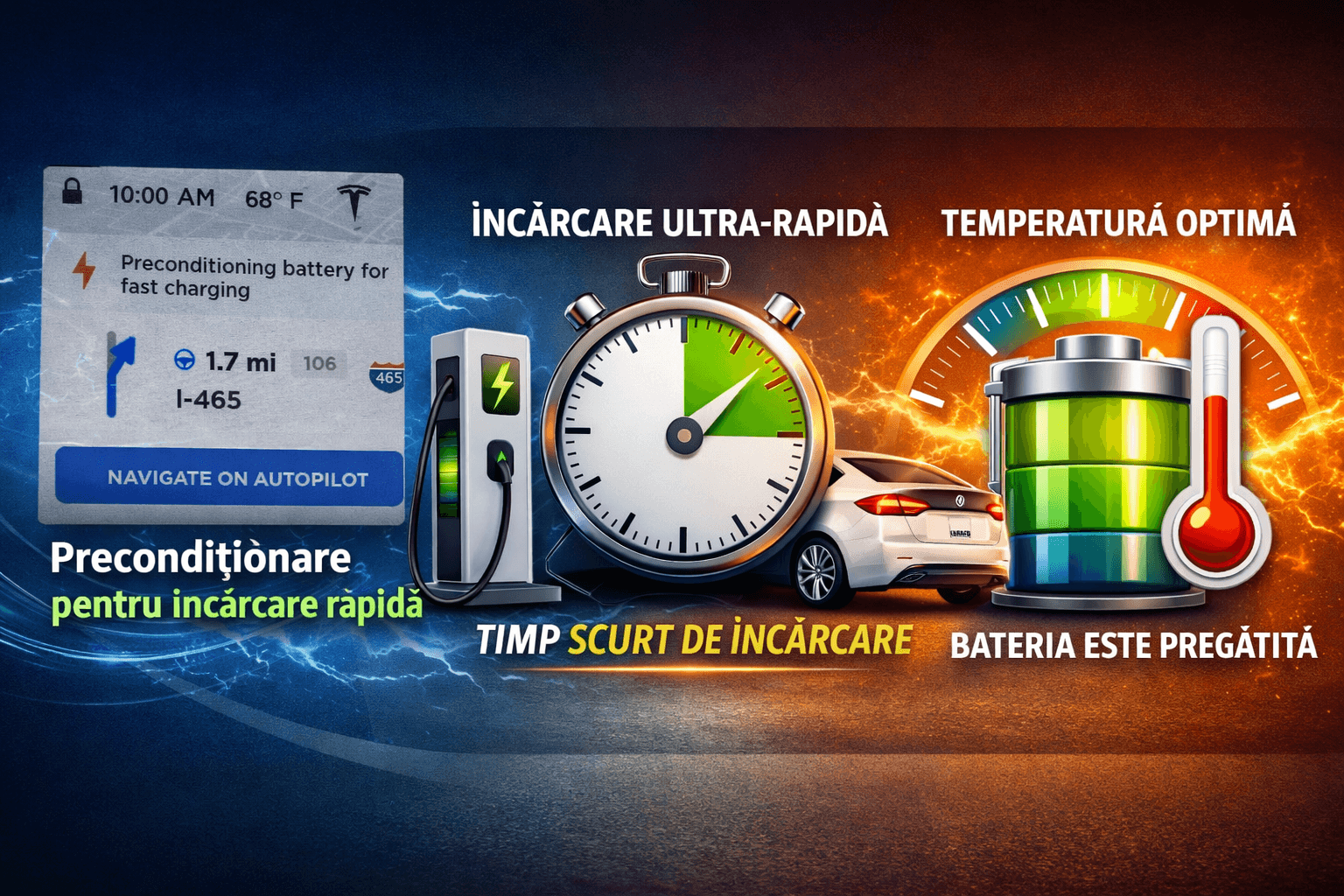 Precondiționare Tesla înainte de încărcare rapidă — ghid T-Expert București