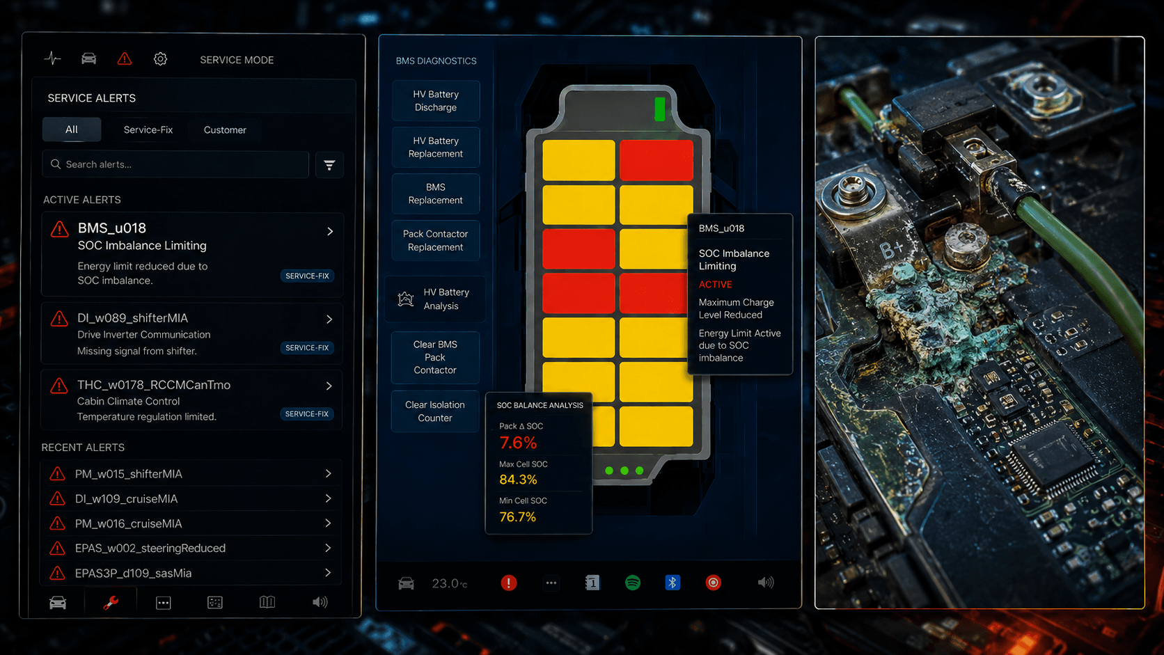 BMS_u018 la Tesla — diferențe de capacitate între module, diagnoză și reparație la T-Expert București