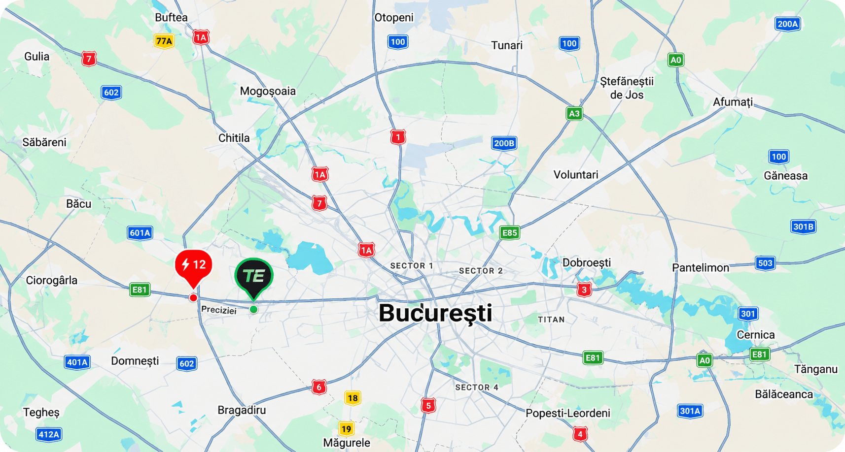 Harta locatie T-Expert, Bd. Preciziei 34, Sector 6, Bucuresti